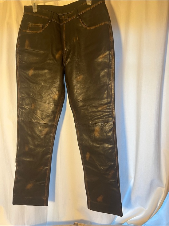 Other - Men’s 100% Genuine Dark Brown Leather Pants